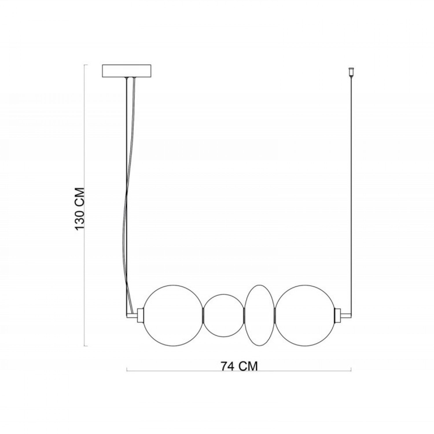 Подвесной светильник Italux Sonte PND-24352-36W-BK-SG