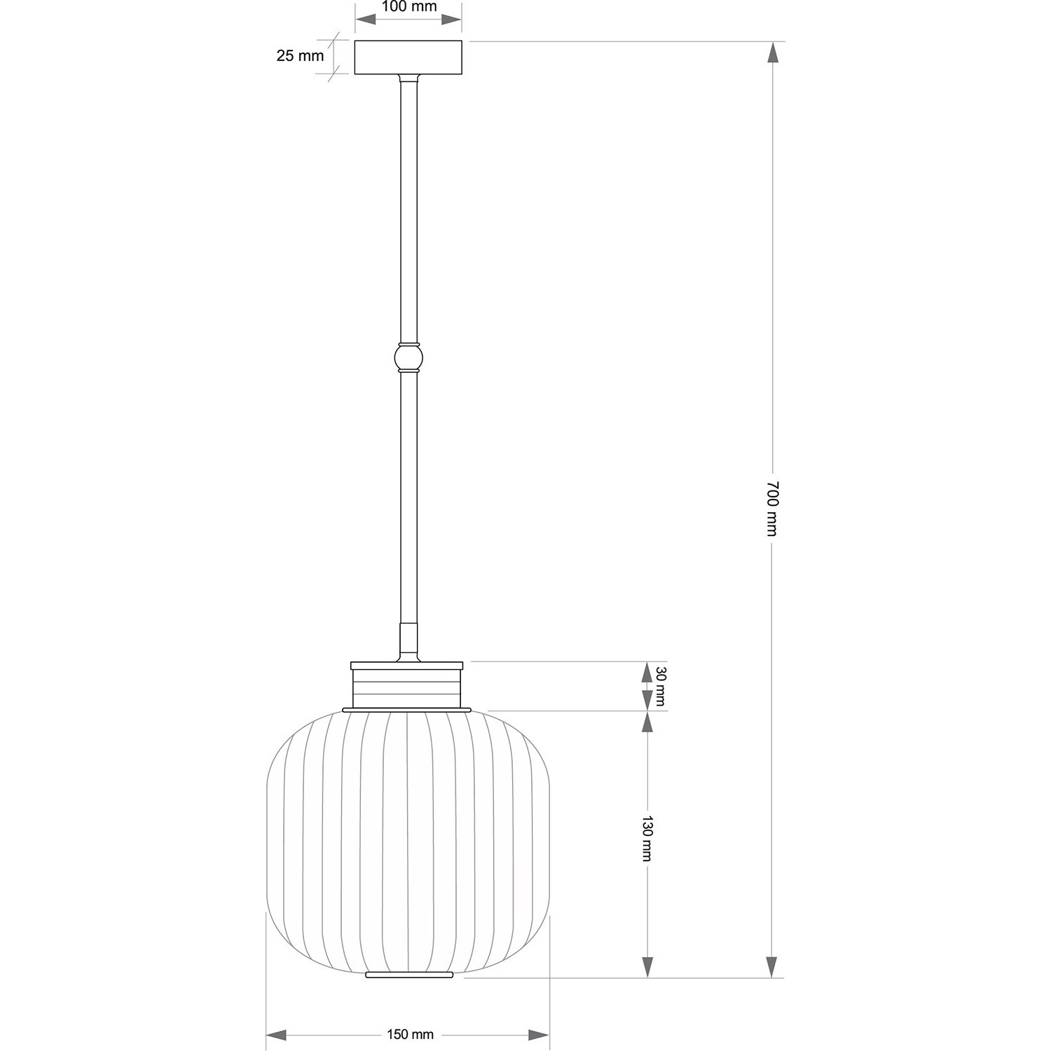 Підвісний світильник Kutek Alba ALB-ZW-1(P)150