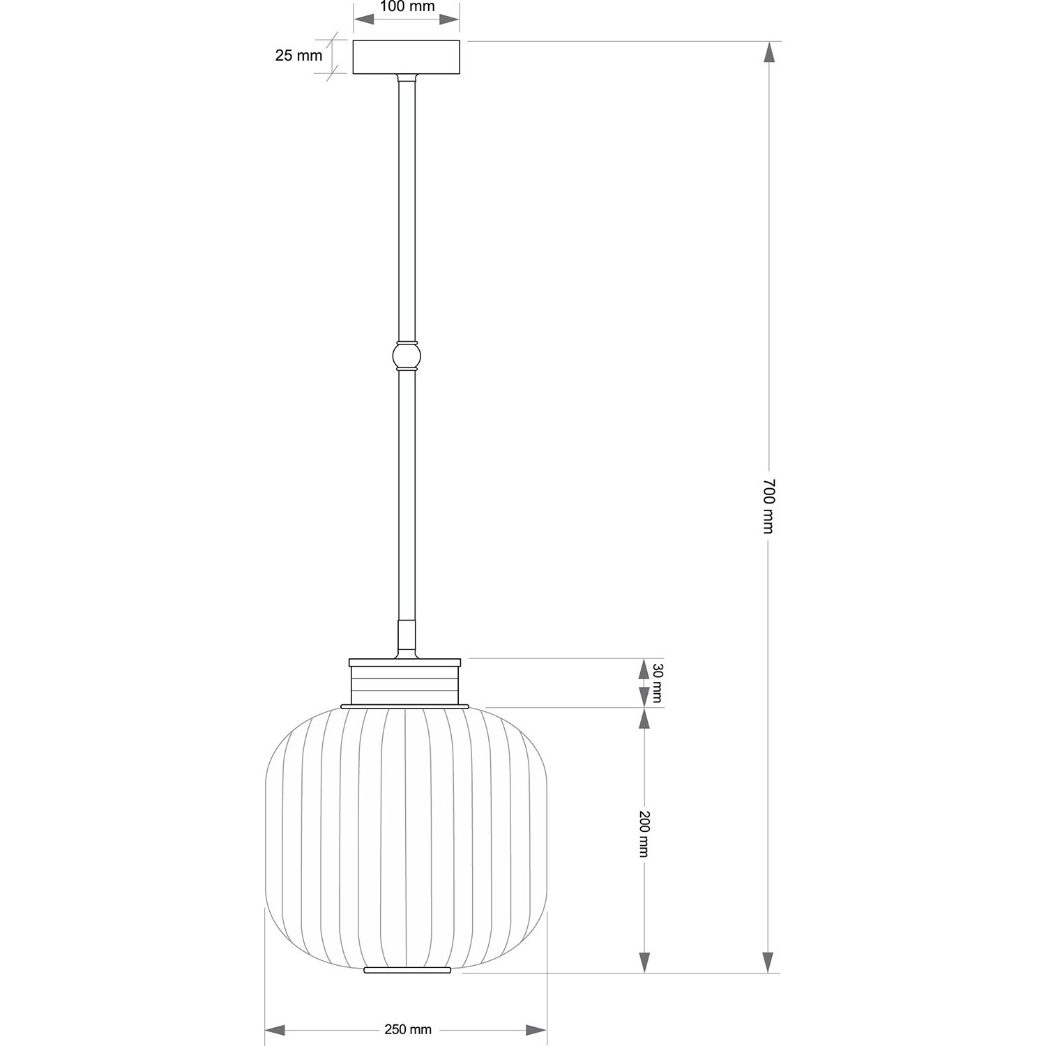 Підвісний світильник Kutek Alba ALB-ZW-1(P)250