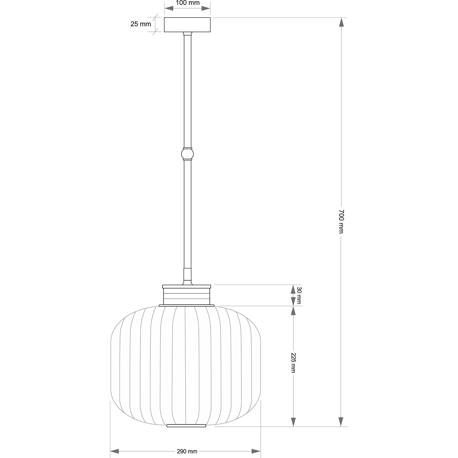 Підвісний світильник Kutek Alba ALB-ZW-1(P)290