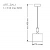 Подвесной светильник Kutek ARTU ART-ZW-1(ZM) alt_image