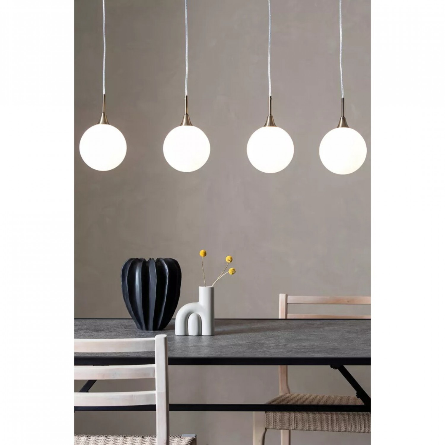 Підвісний світильник MarkSlojd Sweden QUATTRO XL Pendant 4L Antique/White 107869