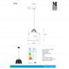 Подвесной светильник MarkSlojd Sweden SPIN Pendant 1L Black/Steel 107728 alt_image
