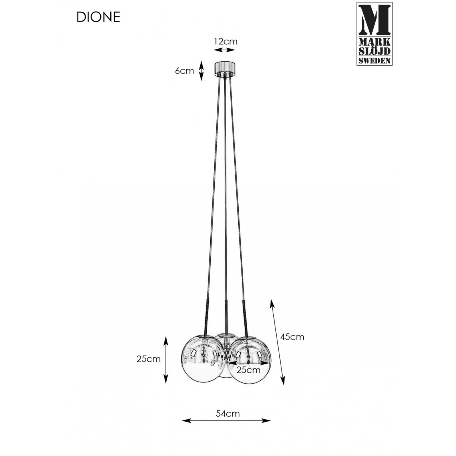 Подвесной светильник MarkSlojd Sweden DIONE 108417