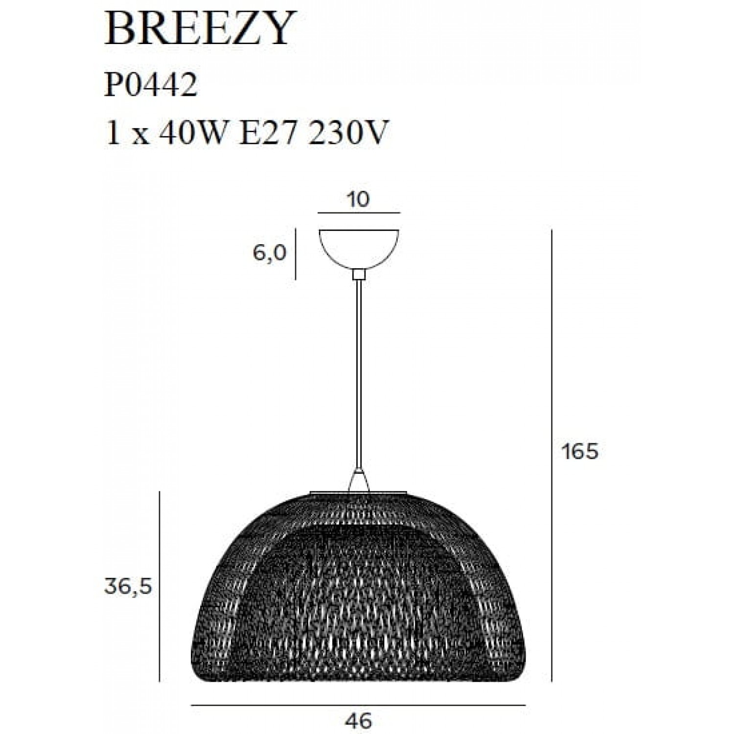 Подвесной светильник MaxLight BREEZY P0442