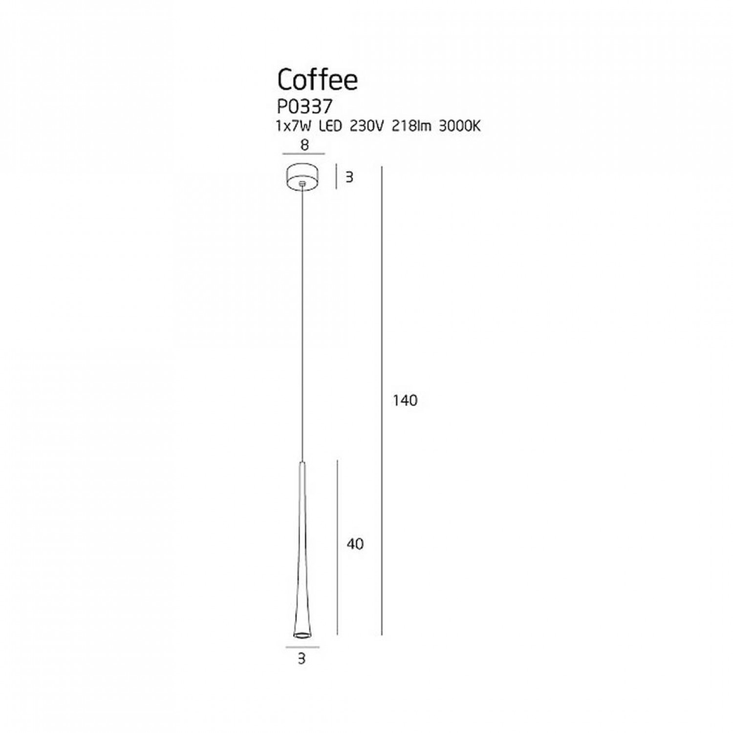Підвісний світильник MAXLIGHT COFFEE P0337