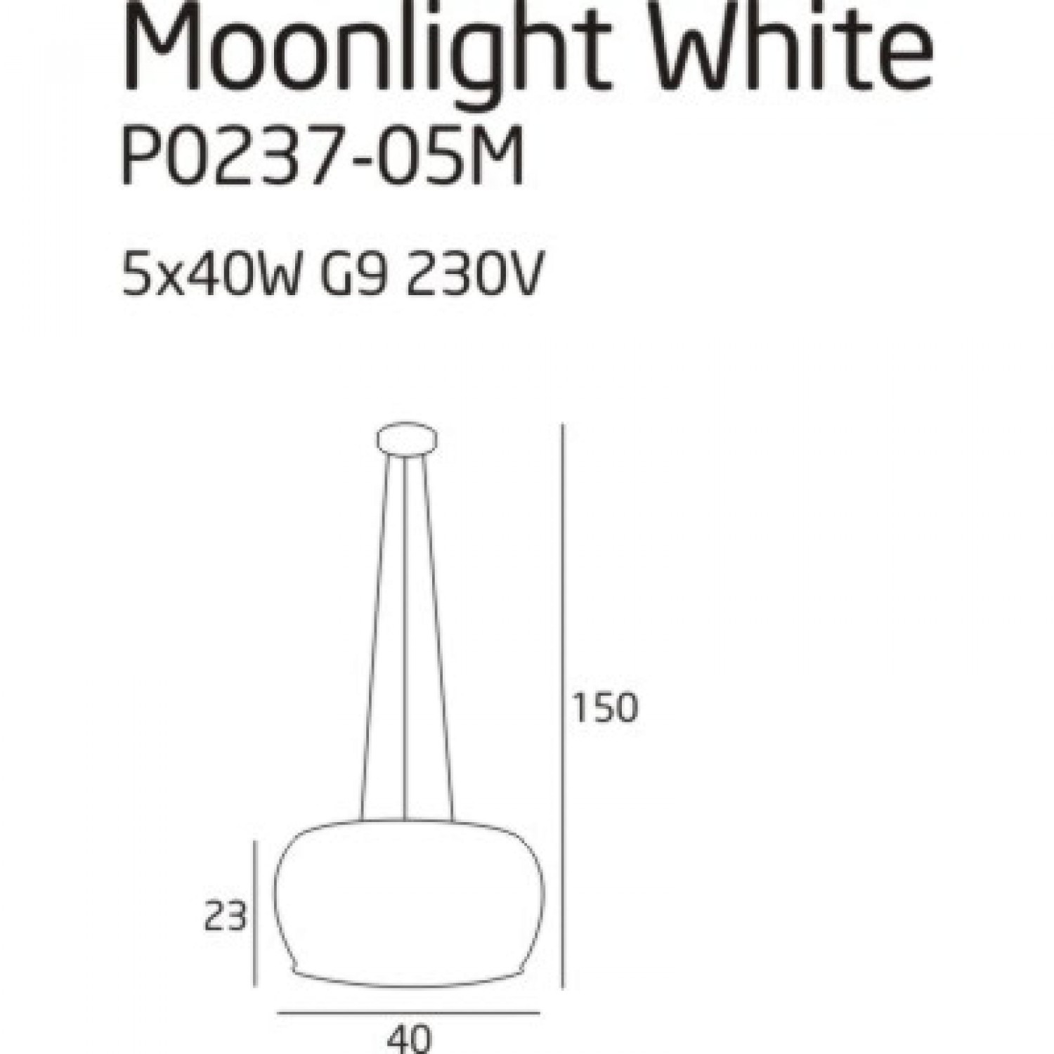 Подвесной светильник MaxLight MOONLIGHT P0237-05M