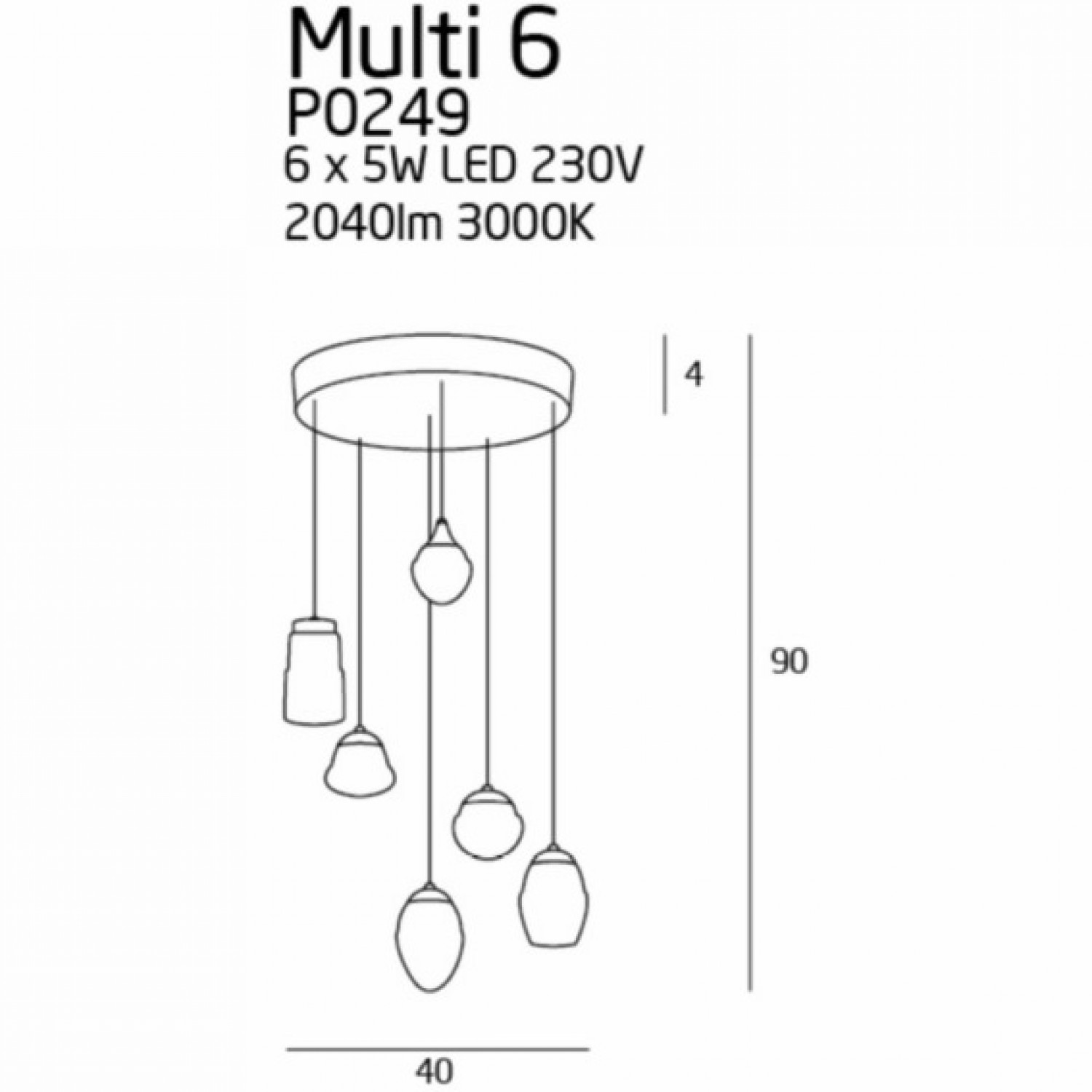 Подвесной светильник MaxLight MULTI P0249