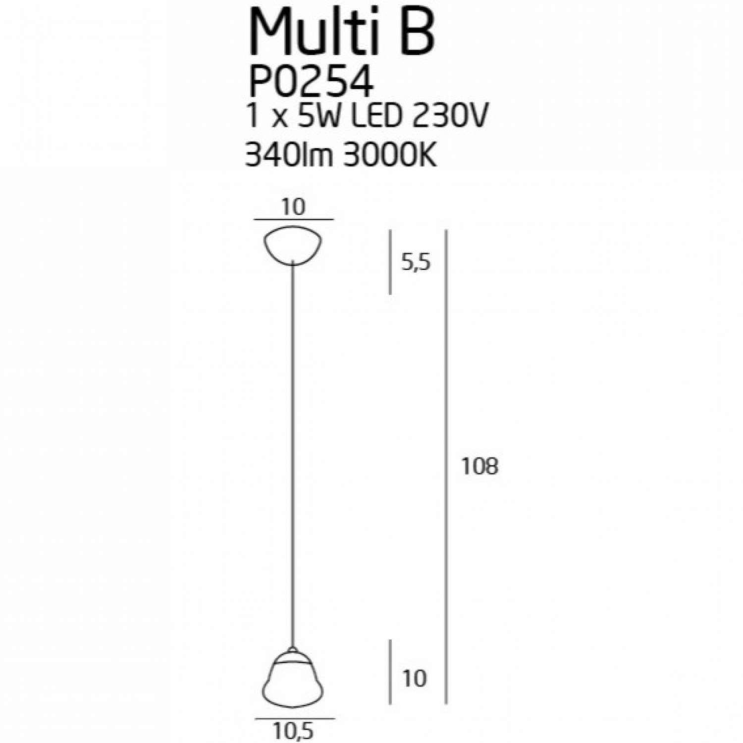 Подвесной светильник MaxLight MULTI P0254