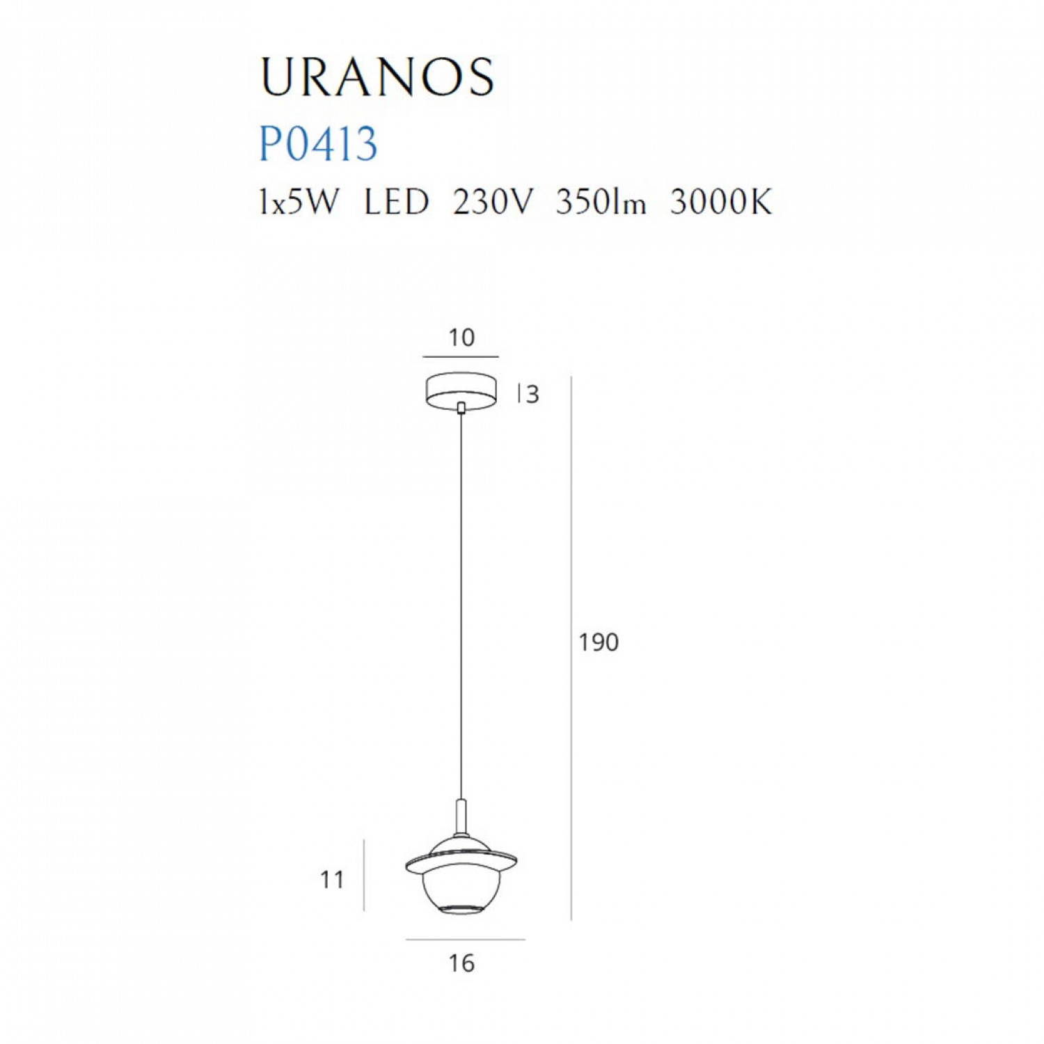 Підвісний світильник MAXLIGHT URANOS P0413