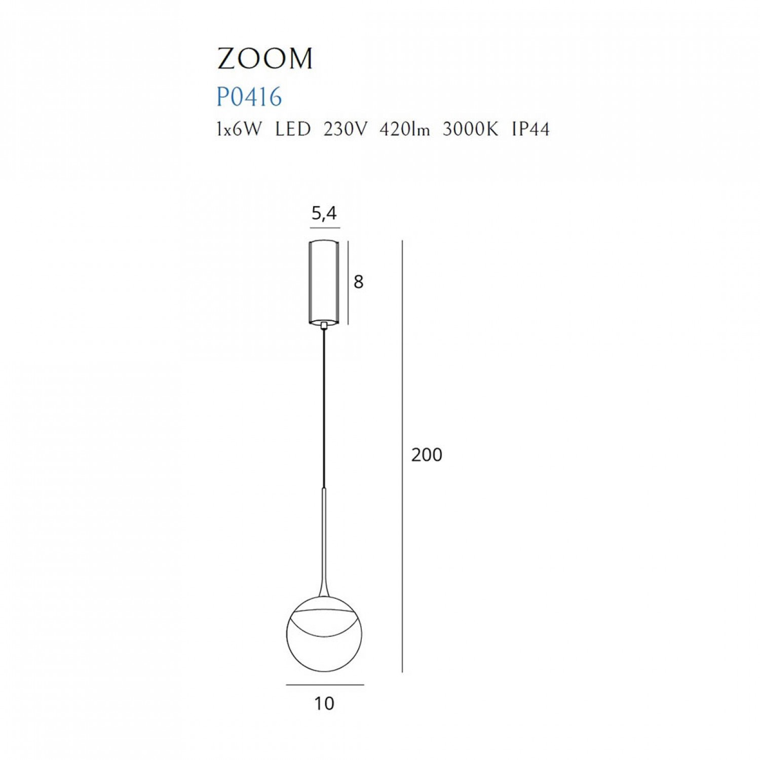 Подвесной светильник MaxLight ZOOM P0416