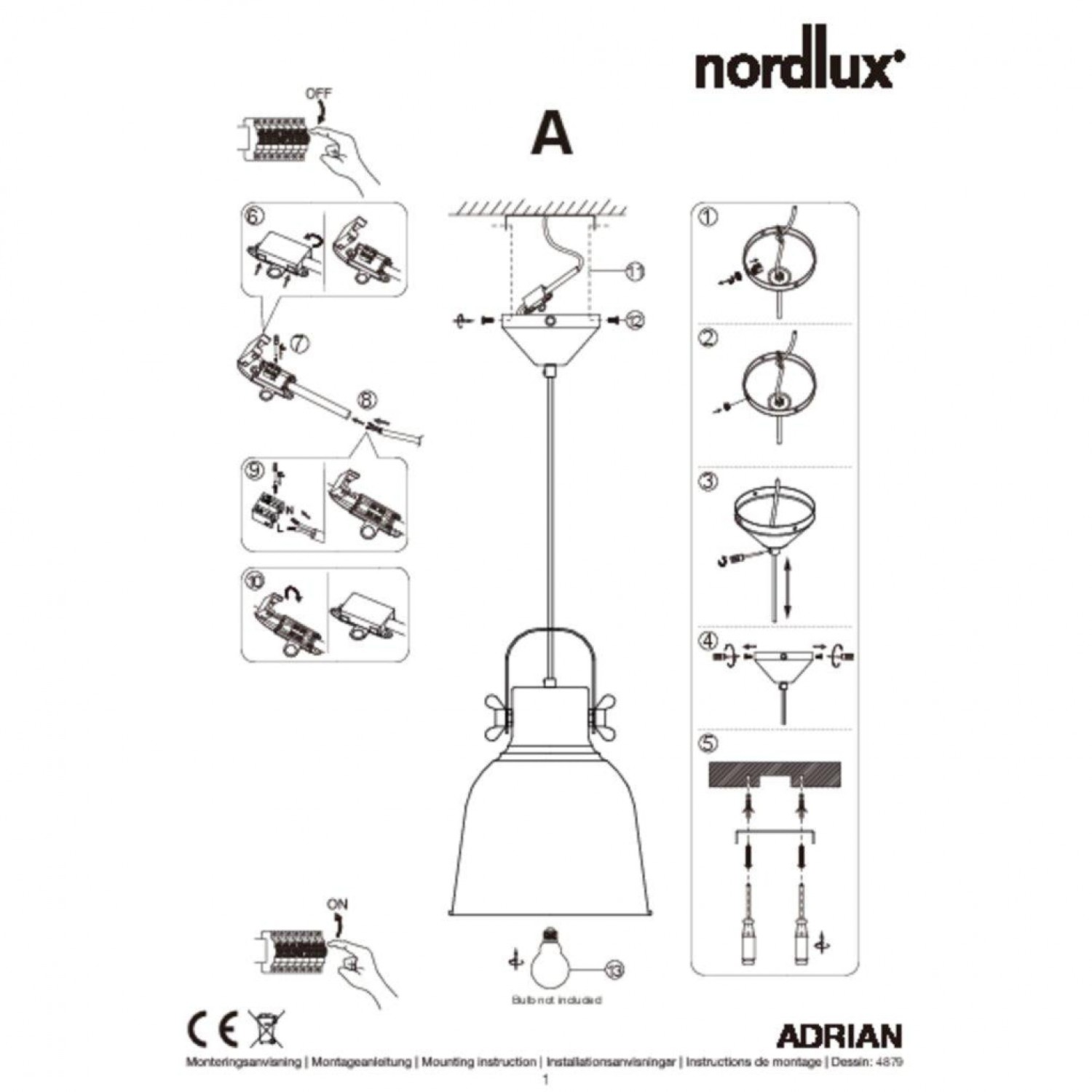 Подвесной светильник Nordlux Adrian 25 48793003