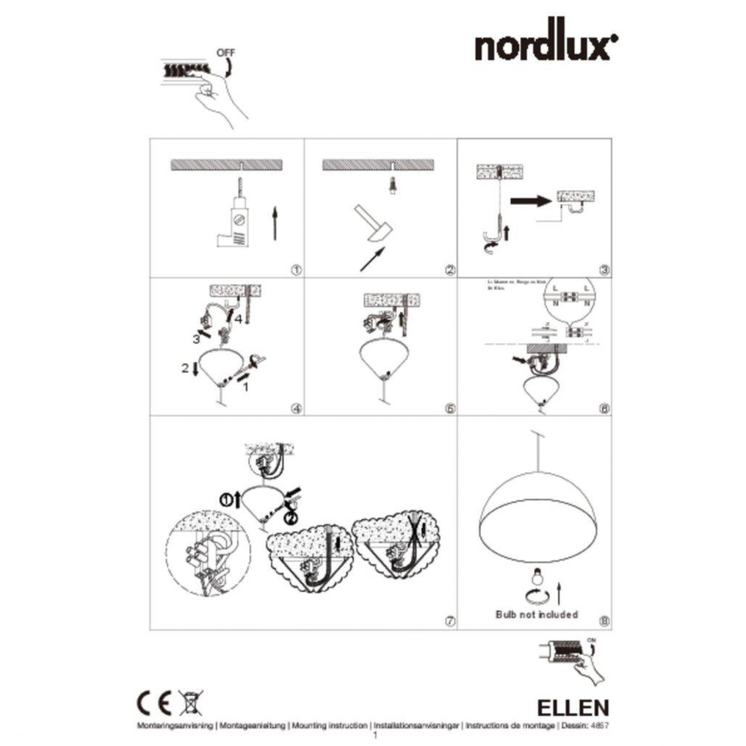 Підвісний світильник Nordlux Ellen 40 48573001
