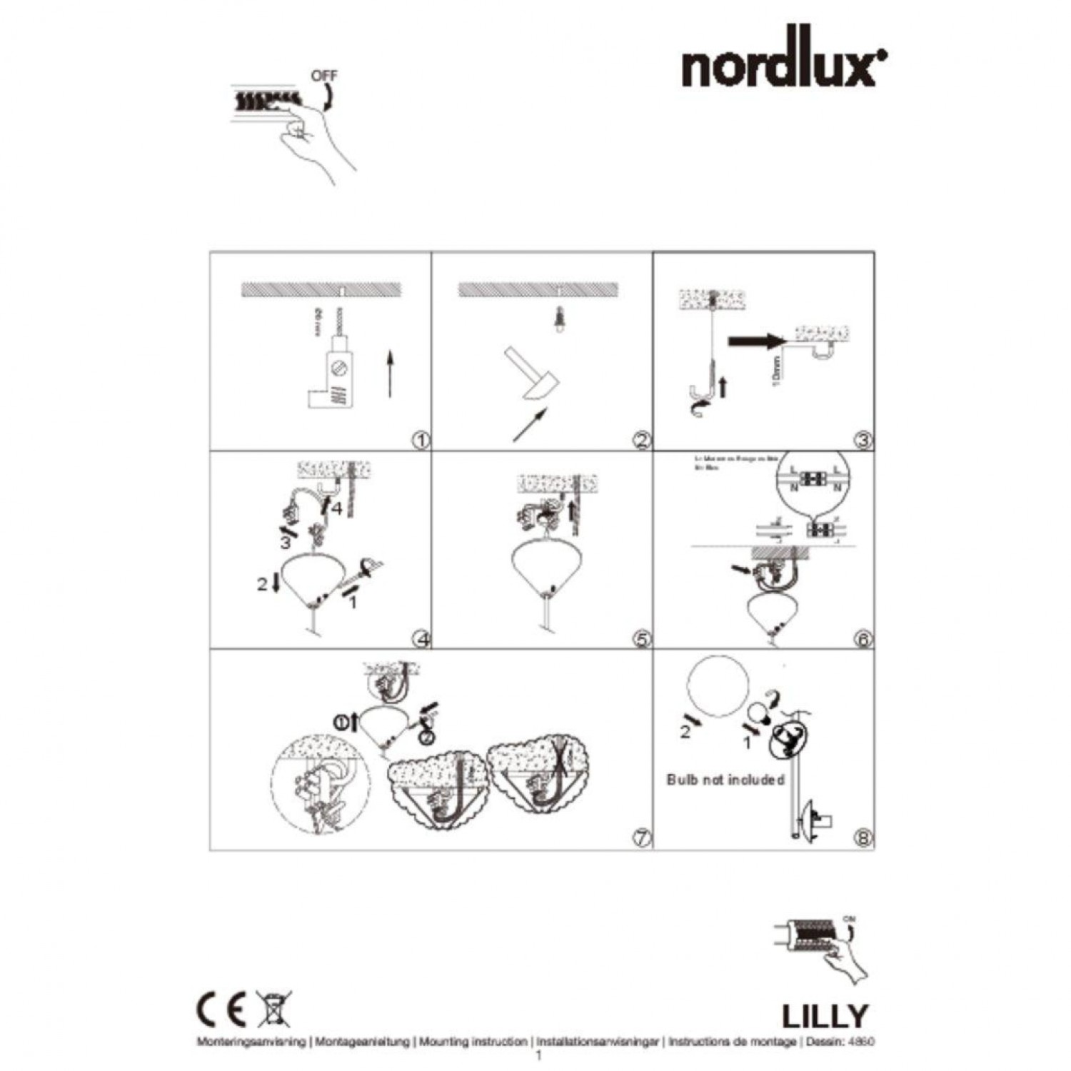 Підвісний світильник Nordlux Lilly 48603035