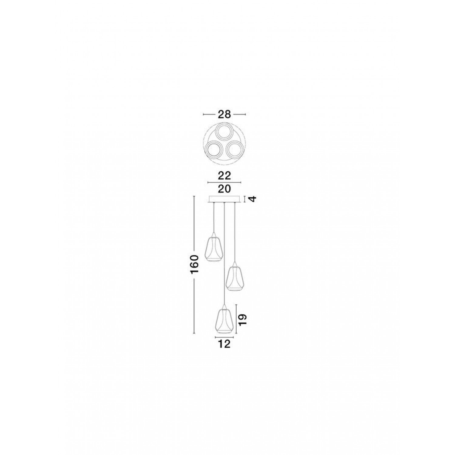 Подвесной светильник Nova Luce ALISH 9416968