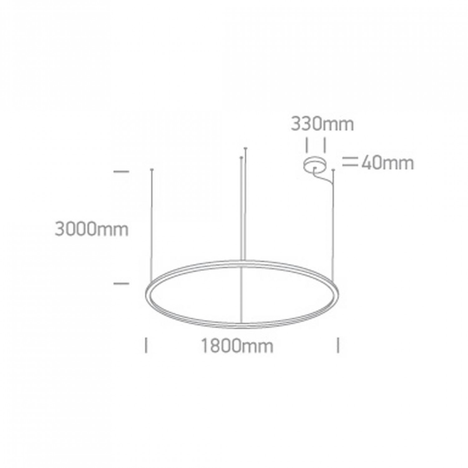 Підвісний світильник ONE Light LED Circle Rings 62156D/B/W