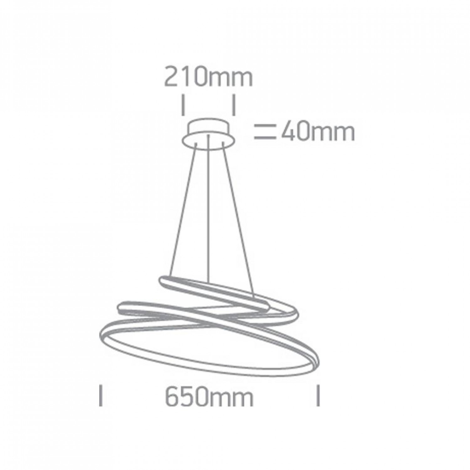Підвісний світильник ONE Light LED Pendant Rings 63046A/W