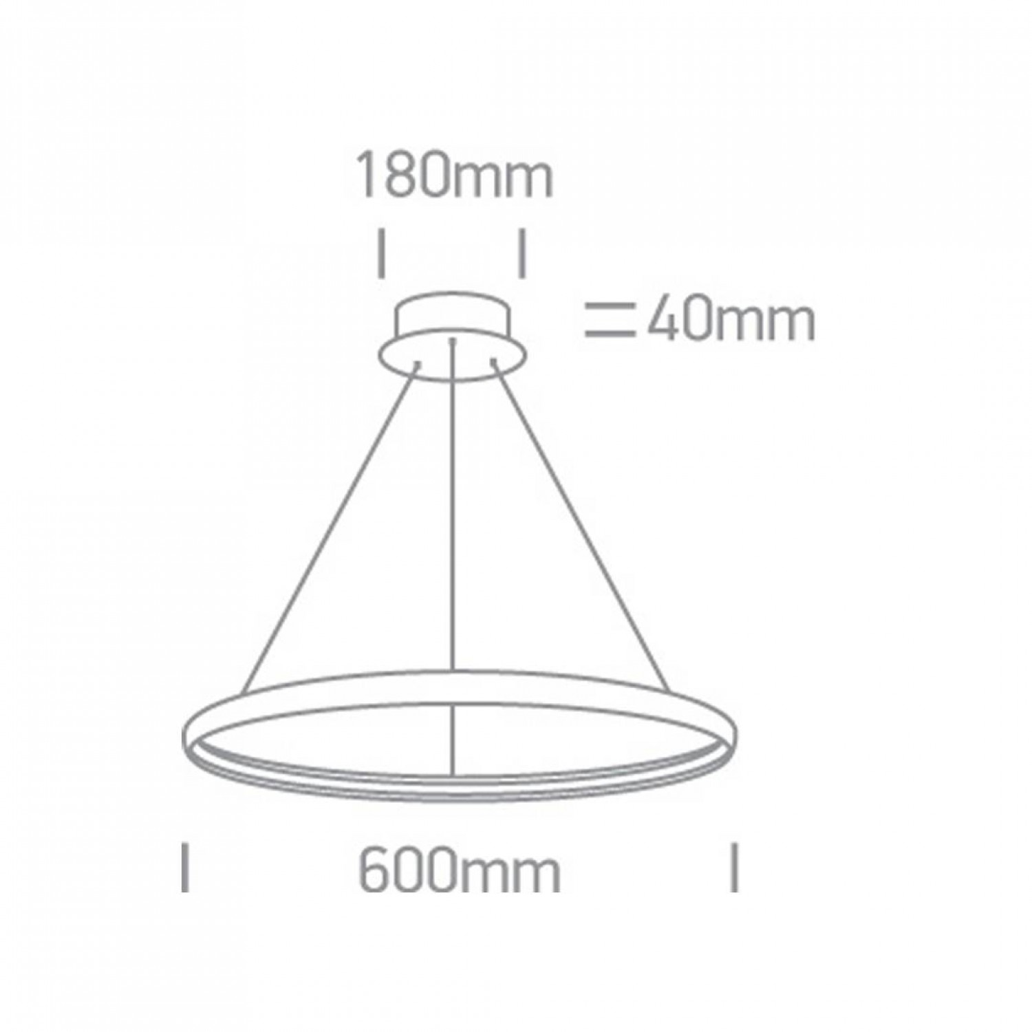 Підвісний світильник ONE Light LED Pendant Rings 63048/C