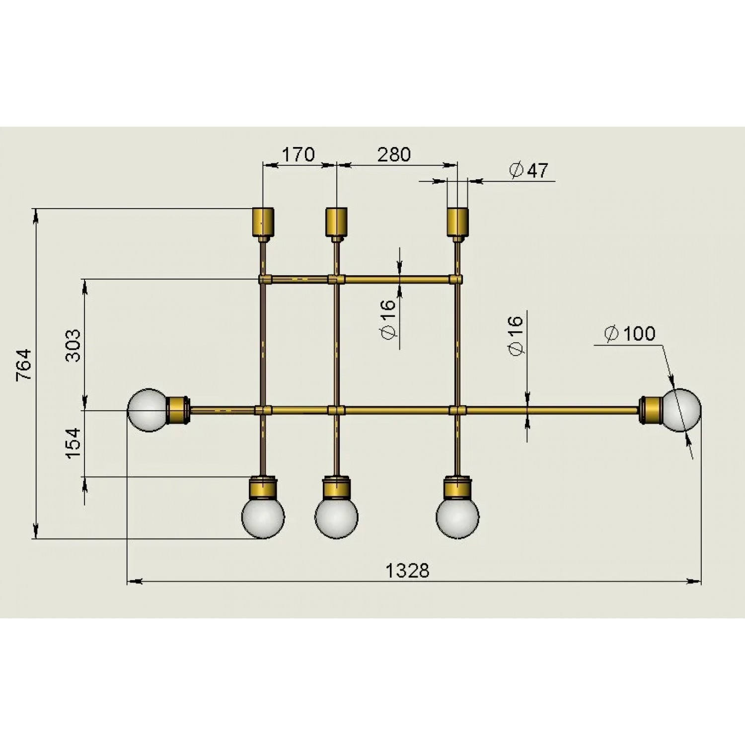 Подвесной светильник Pikart Double join 6279