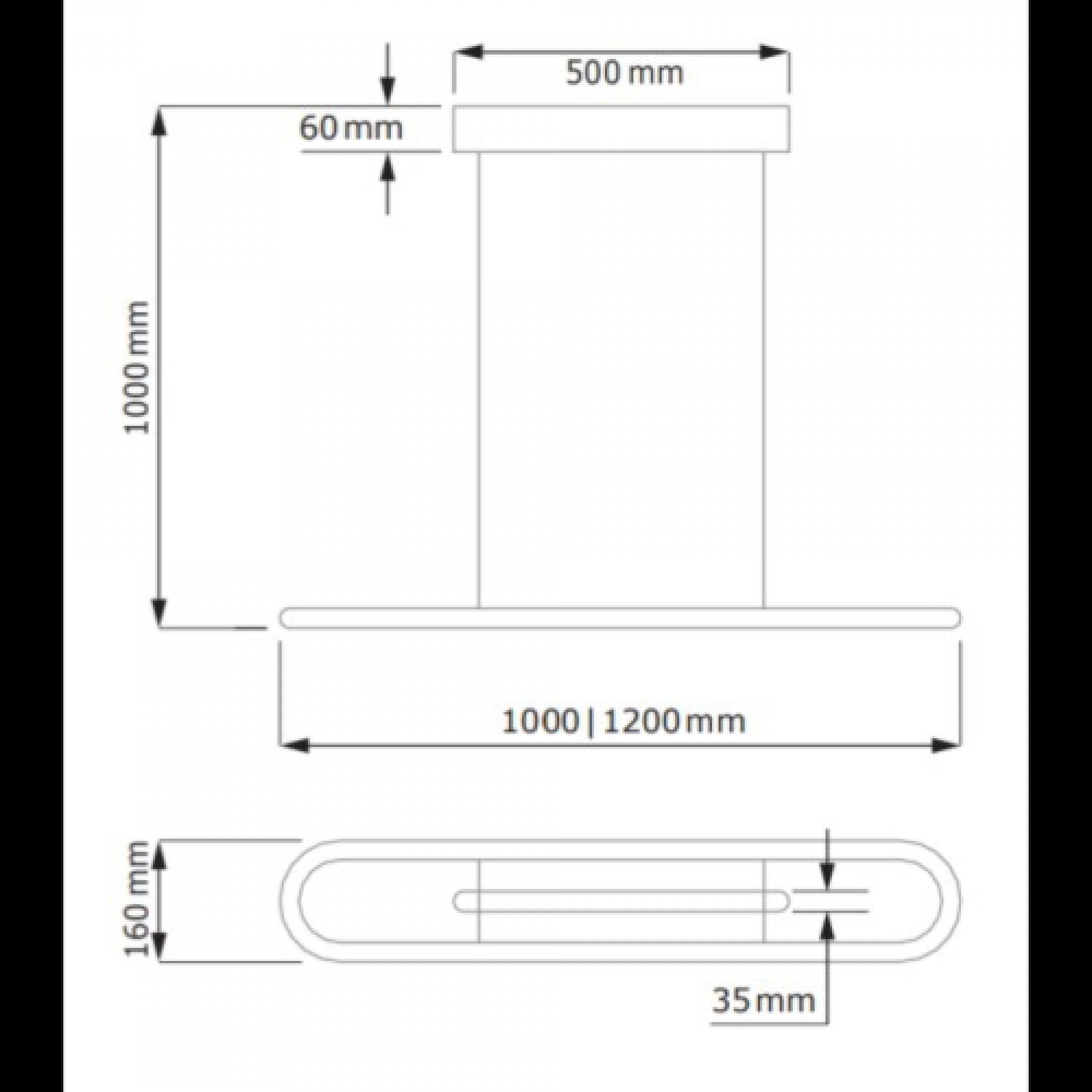 Підвісний світильник Slim Light Design ROLLER 52W 3000K BLACK sld/000031/3000/b