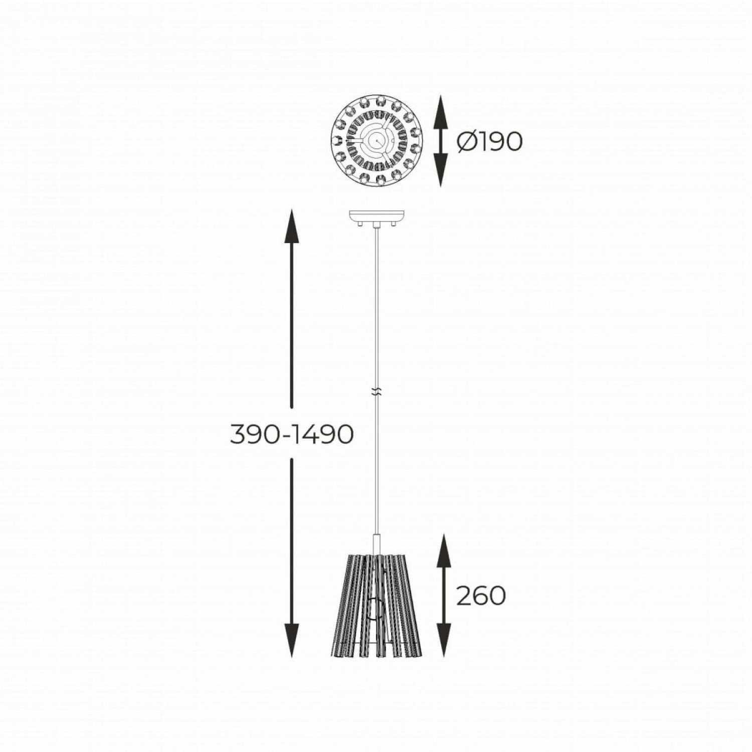 Подвесной светильник Zuma Line BACH P0547-01H-F9AC