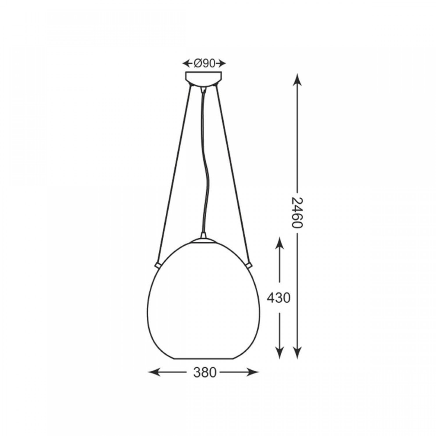Подвесной светильник Zuma Line BRESSO P19066B-D38