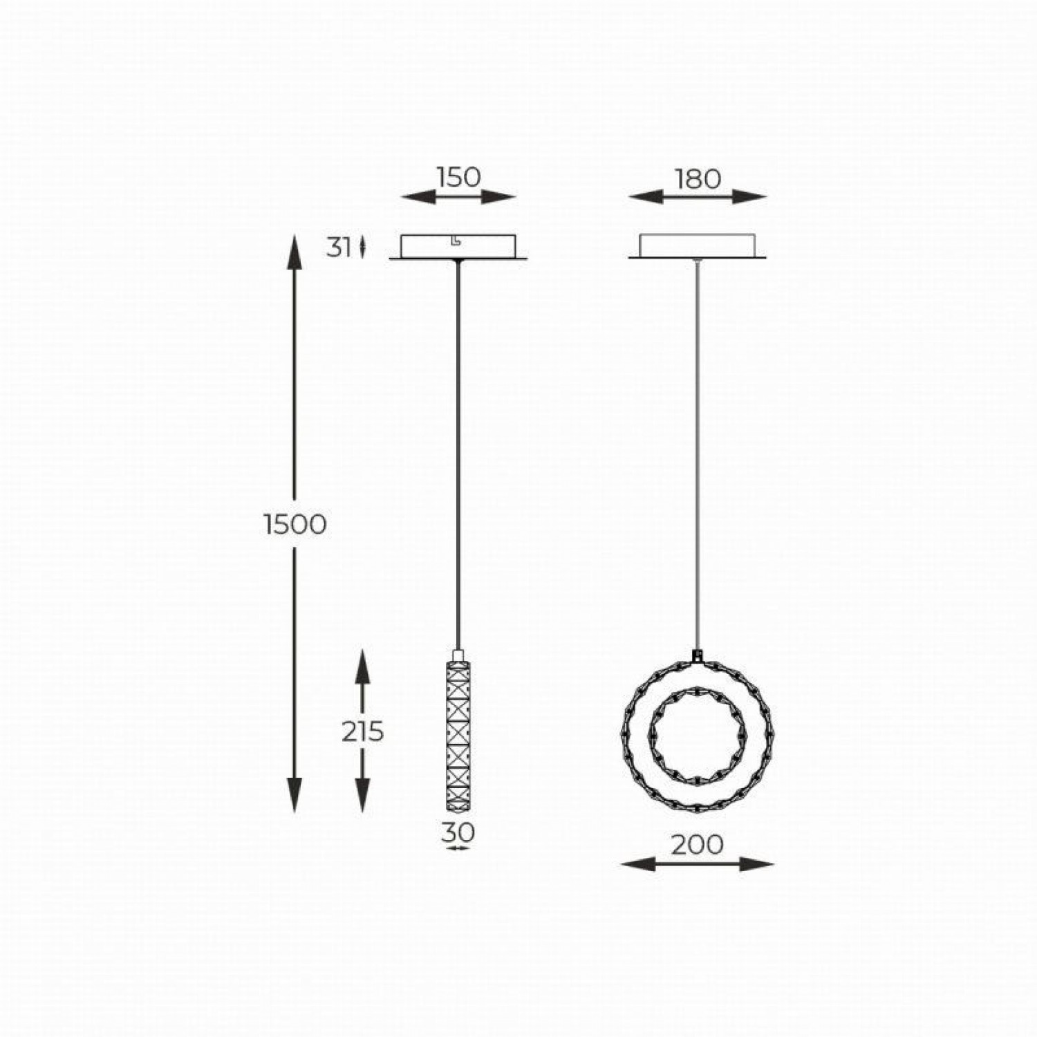 Подвесной светильник Zuma  line GIRONA  MD3713-1-3CT