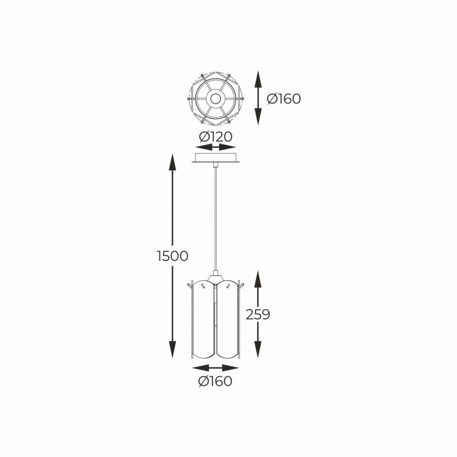 Подвесной светильник Zuma Line NIRA MD3523-1-EBCN