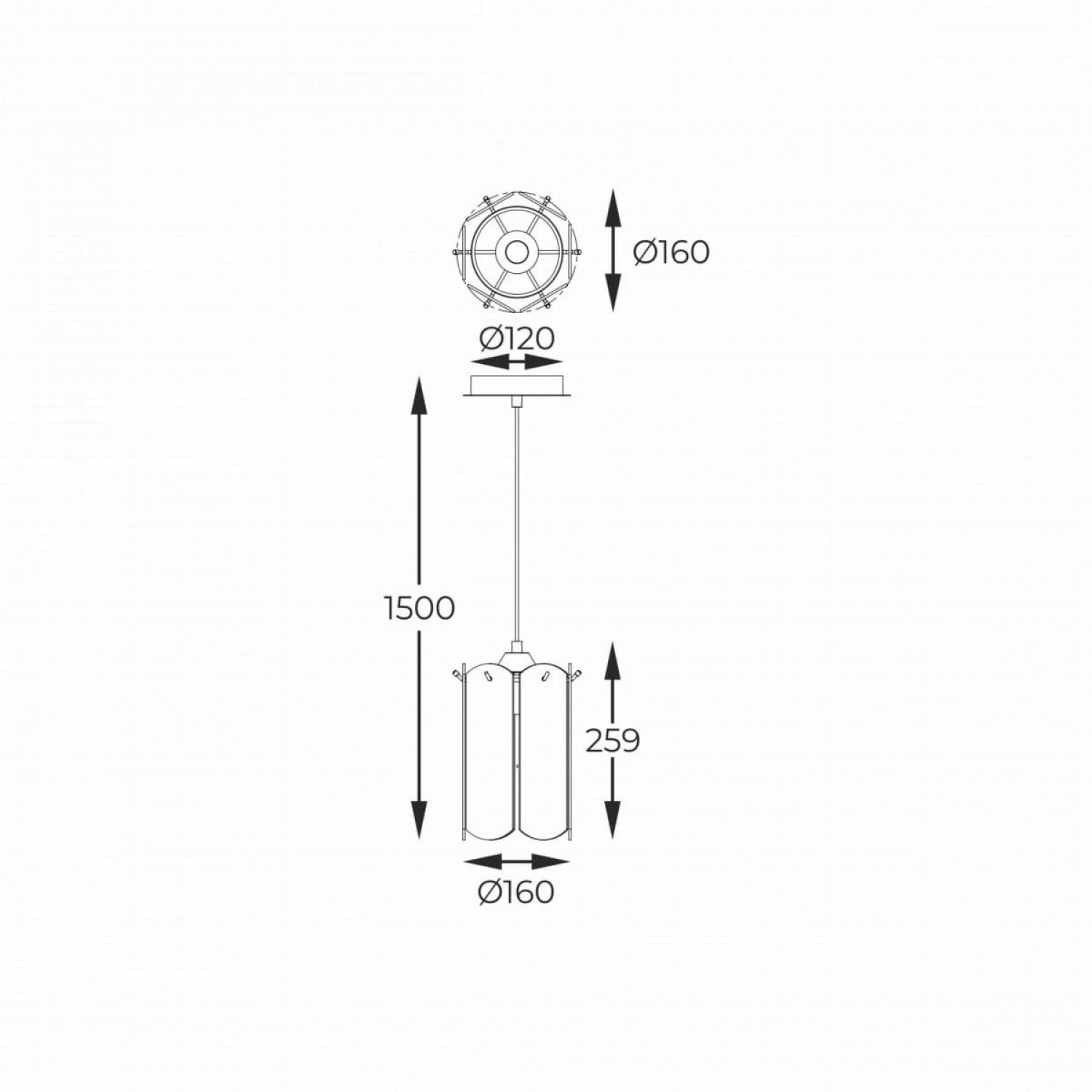Подвесной светильник Zuma Line NIRA MD3523-1-EGN