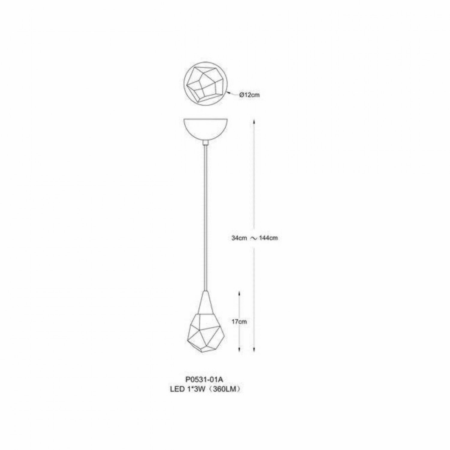 Підвісний світильник Zuma Line ORE P0531-01A-F4AC