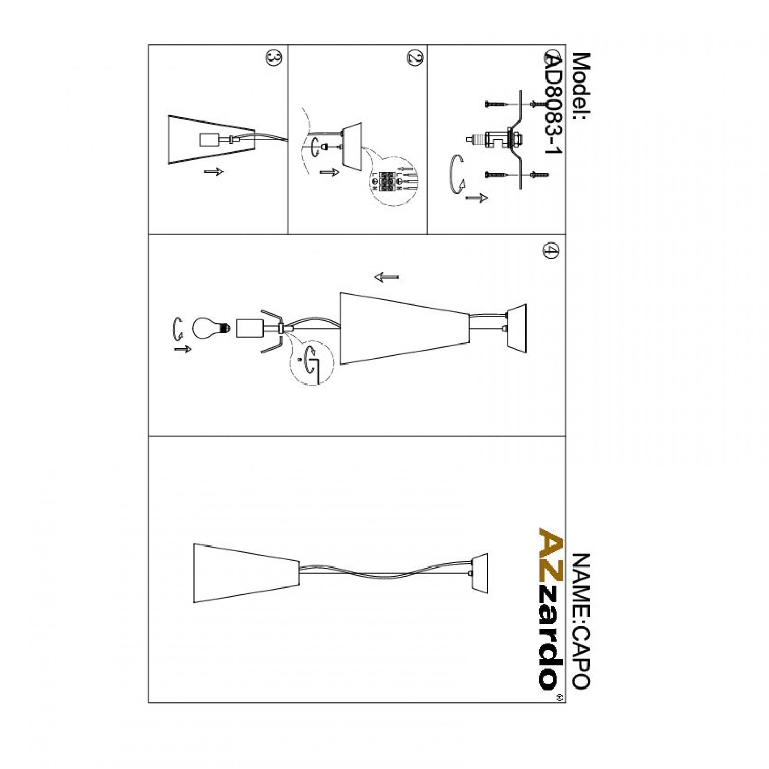 Підвісний світильник AZzardo CAPO CHROM AZ0995