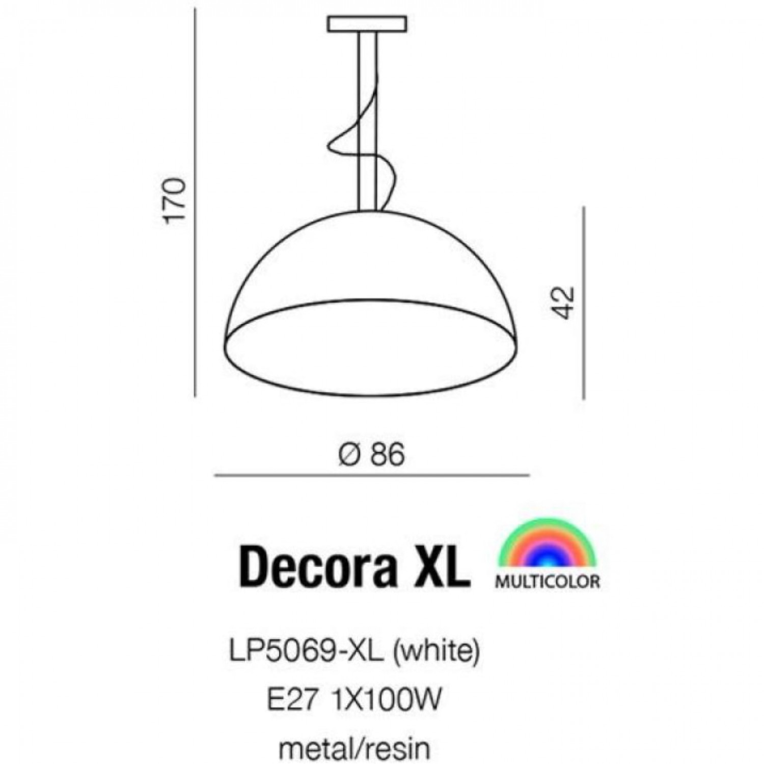 Подвесной светильник AZzardo DECORA XL BLACK AZ2156
