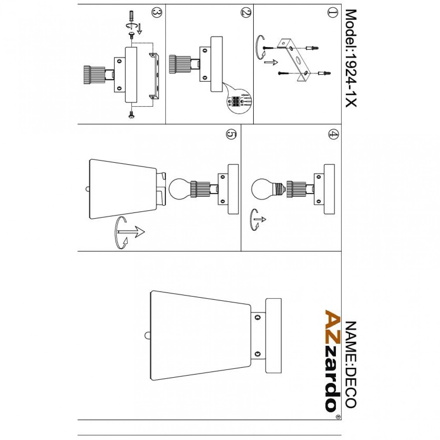 Точковий світильник AZzardo DECO 1 AZ0495