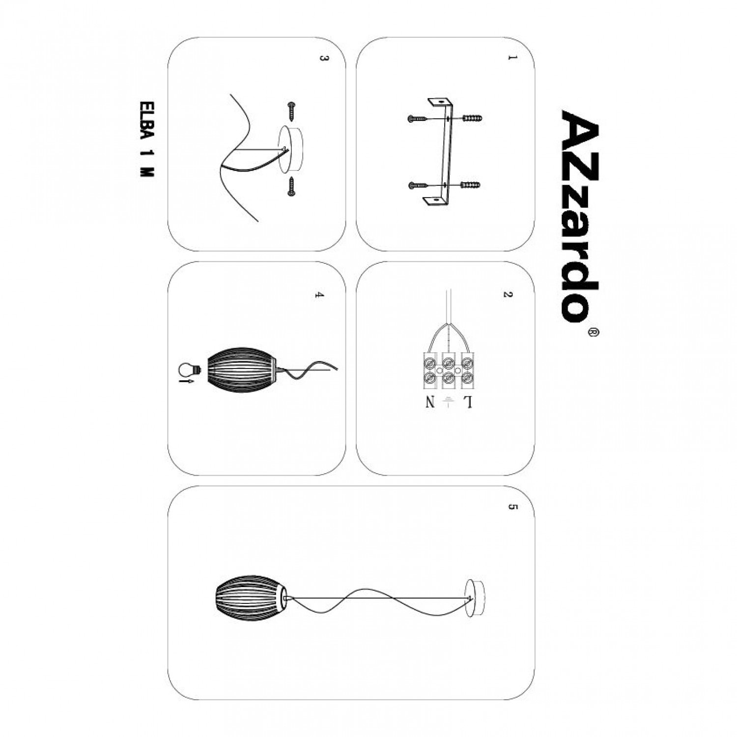 Підвісний світильник AZzardo ELBA PENDANT AZ0158