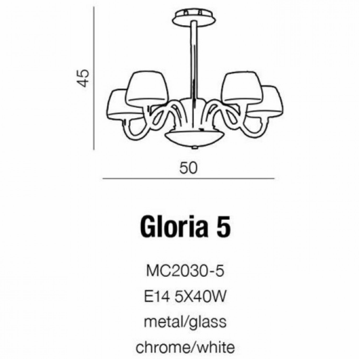 Люстра AZzardo GLORIA 5  AZ0175