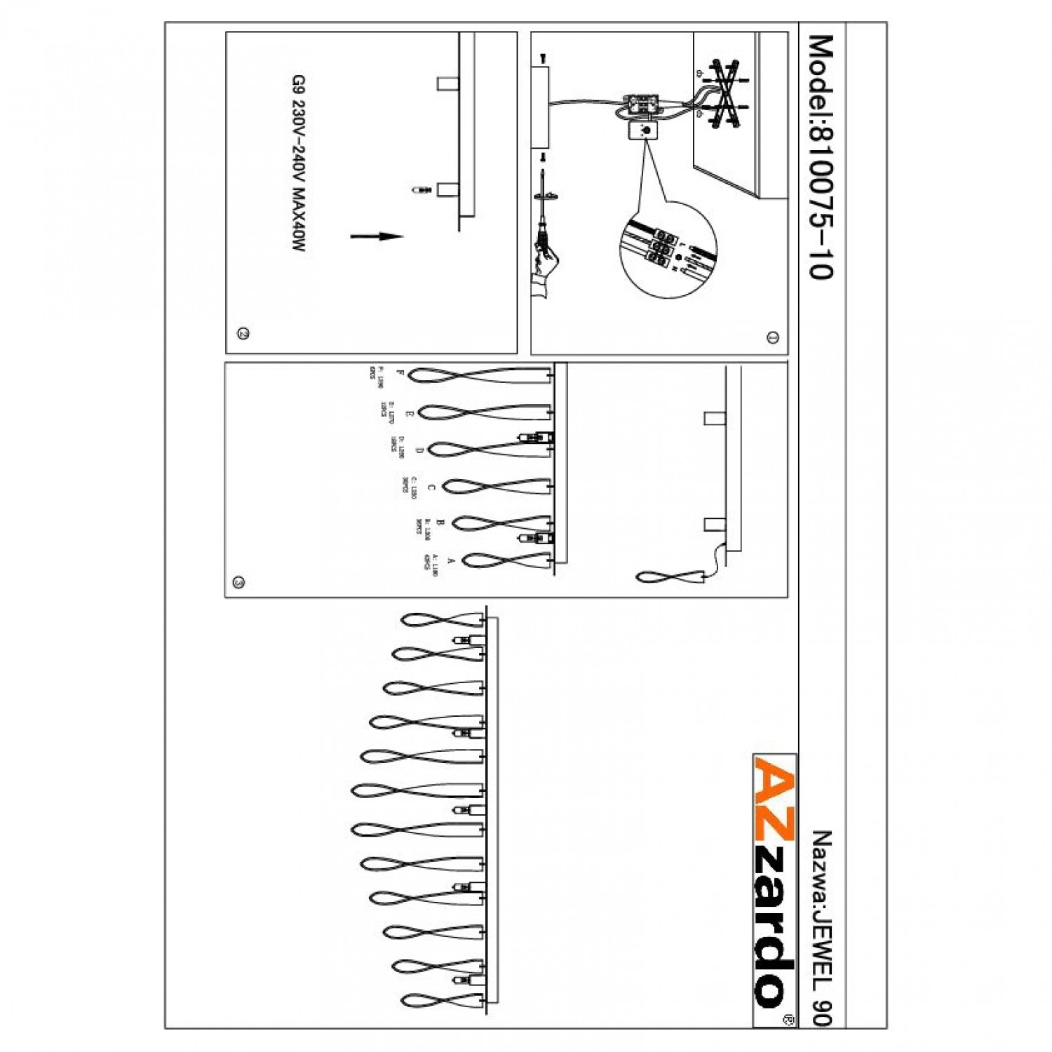 Люстра AZzardo JEWEL 90 AZ1661