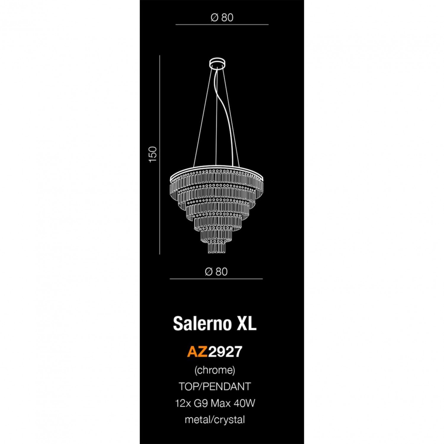 Люстра AZzardo SALERNO XL PENDANT AZ2927