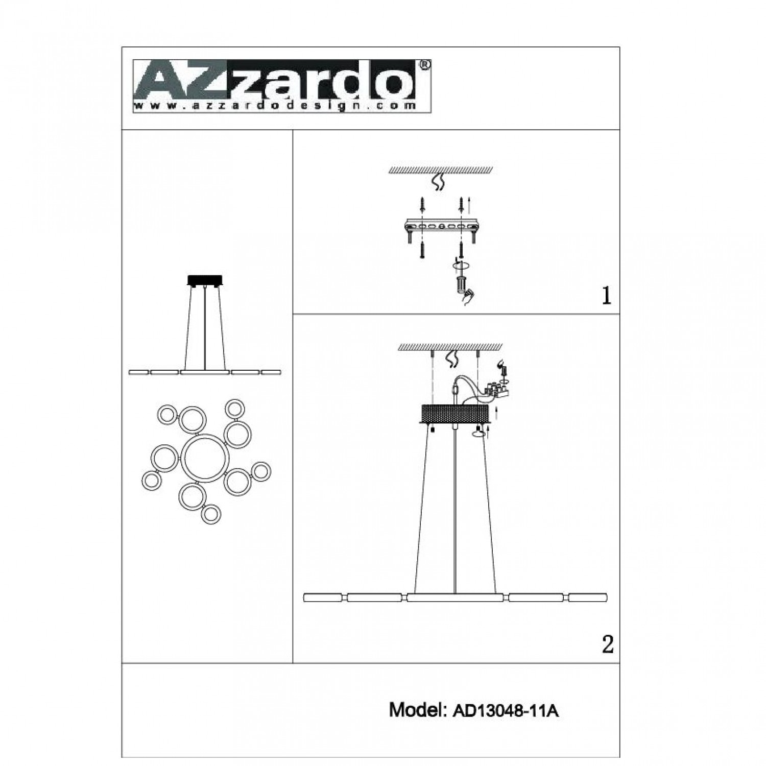 Люстра AZzardo SATELLITE AZ1786