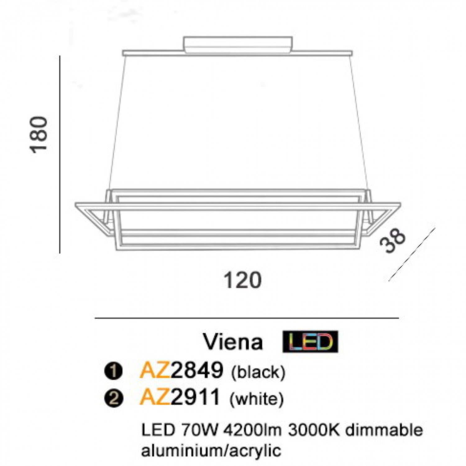 Подвесной светильник AZzardo VIENA WHITE AZ2911