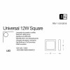 Стельовий світильник Ideal Lux UNIVERSAL D17 SQUARE 138633 alt_image