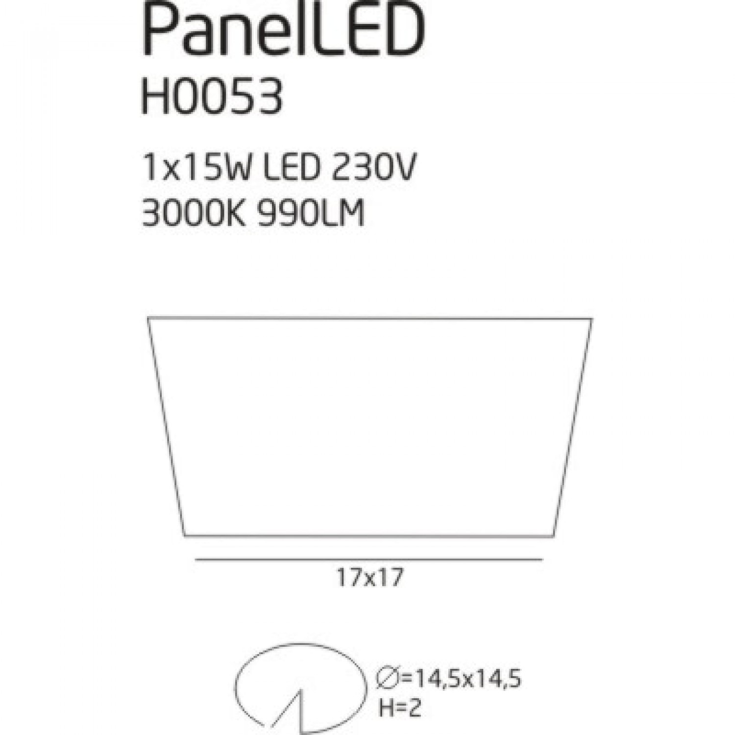 Потолочный светильник MaxLight PANELLED H0053