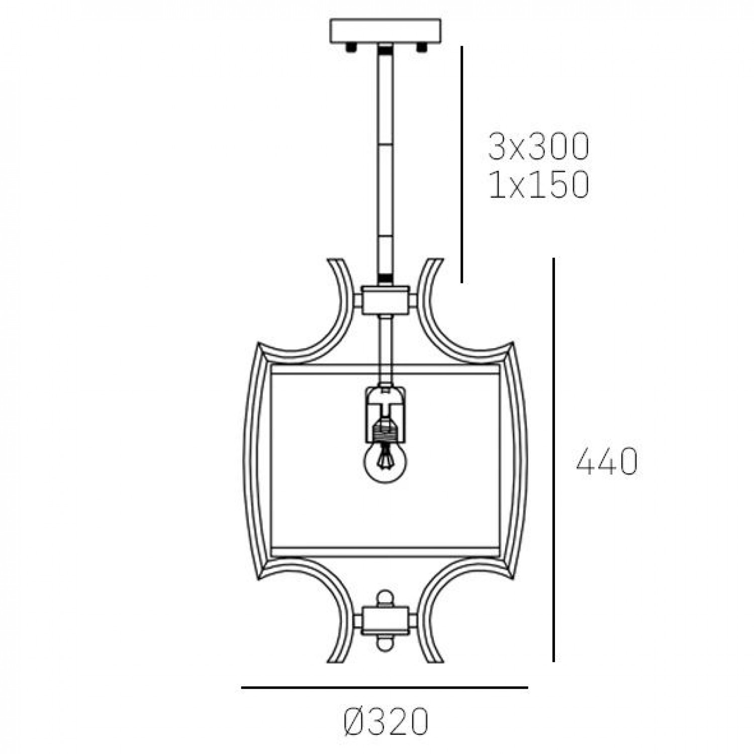 Стельова люстра CosmoLight FARO P01039NI-WH