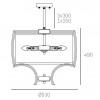 Стельова люстра CosmoLight FARO P04046NI-WH alt_image