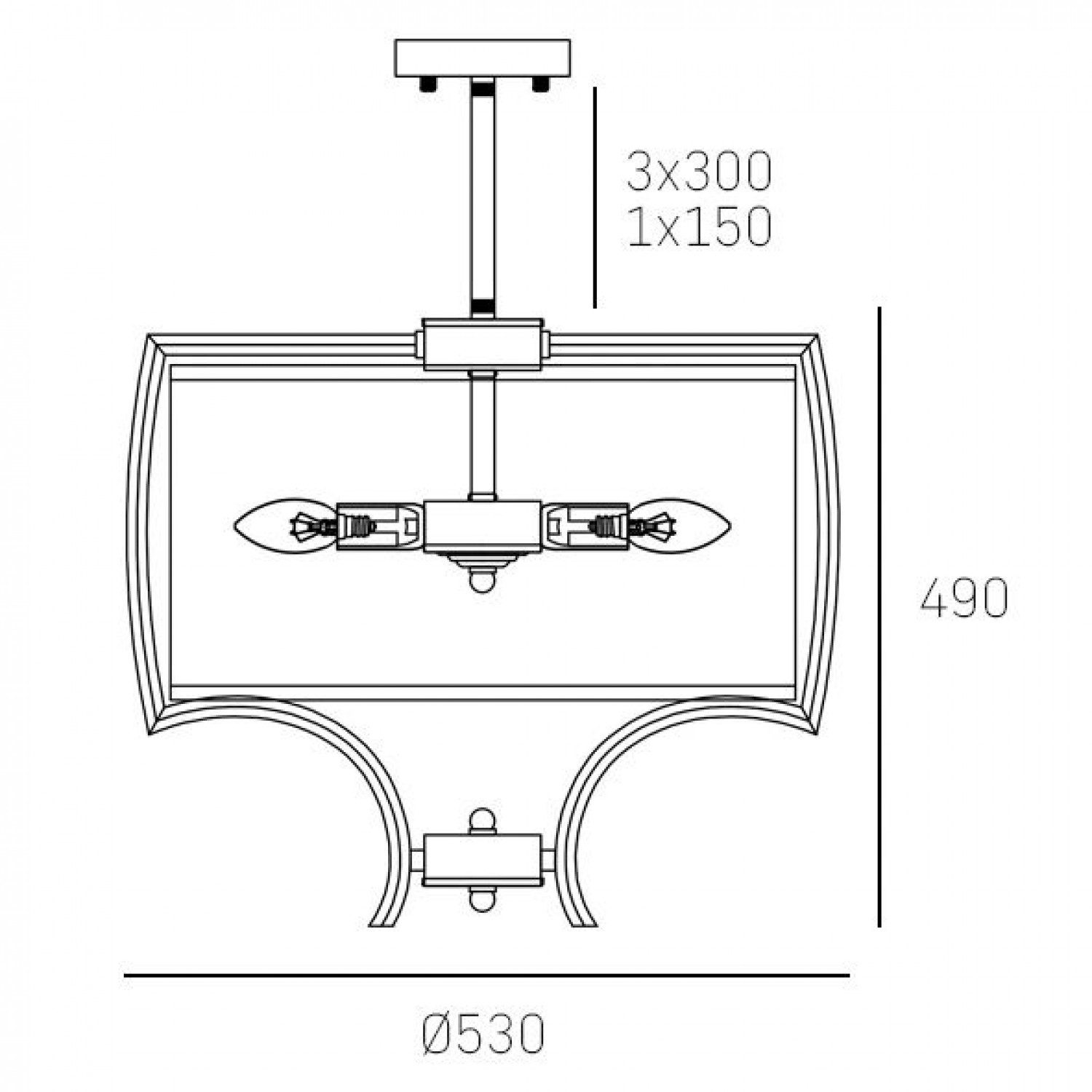 Потолочная люстра CosmoLight FARO P04046NI-WH