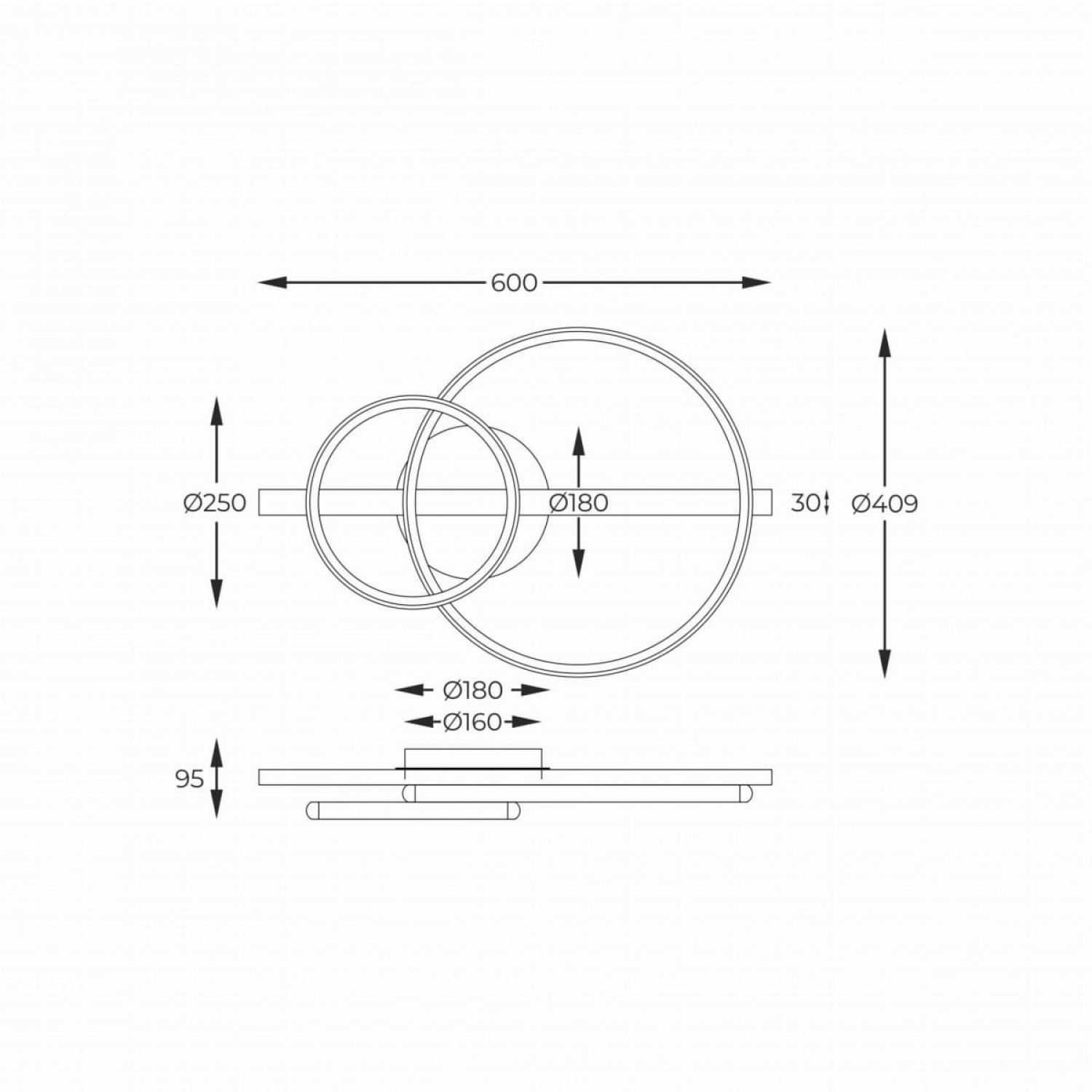 Потолочный светильник Zuma Line ALMERIA MX3913-2-3BWLT