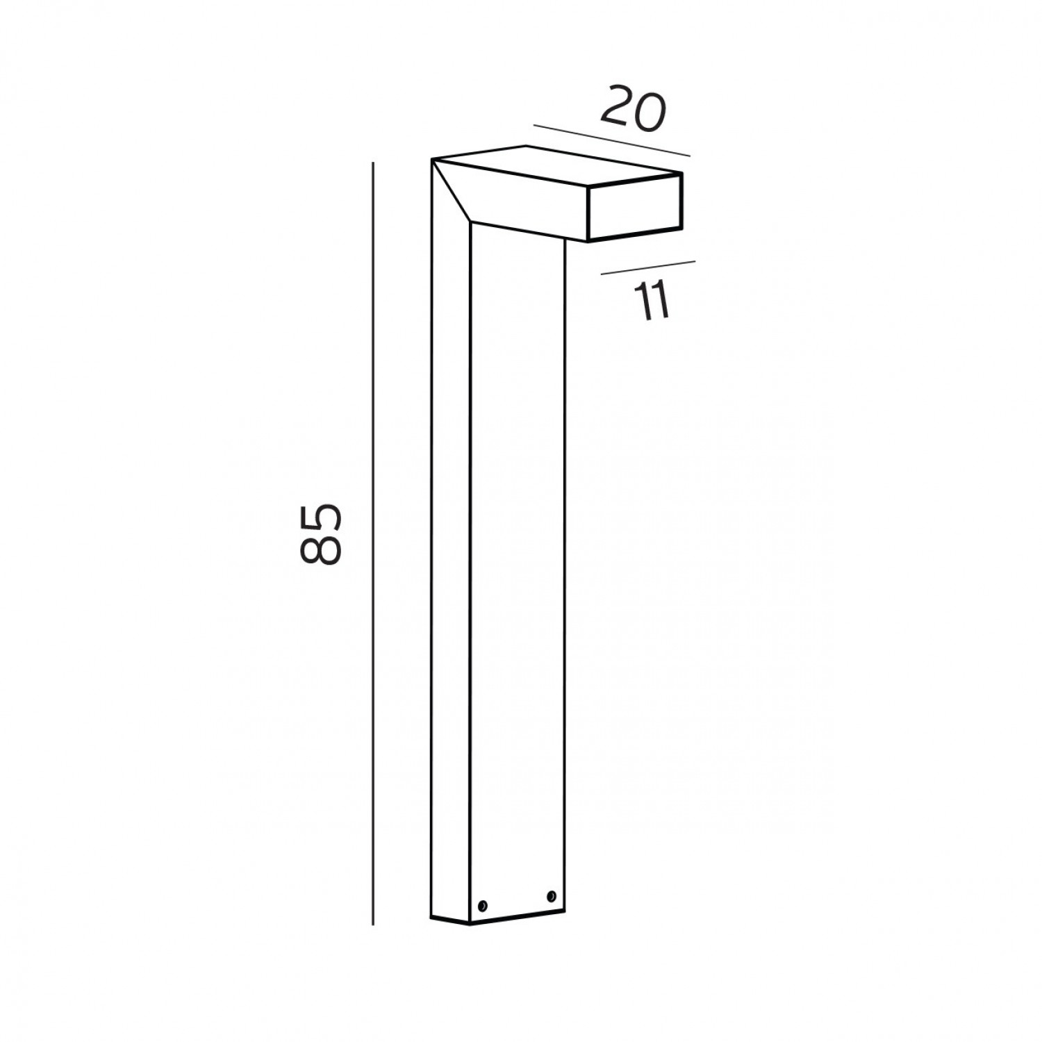 Столбик Norlys ASKER BOLLARD PRO LED 7,7W VSM LENS 1316B