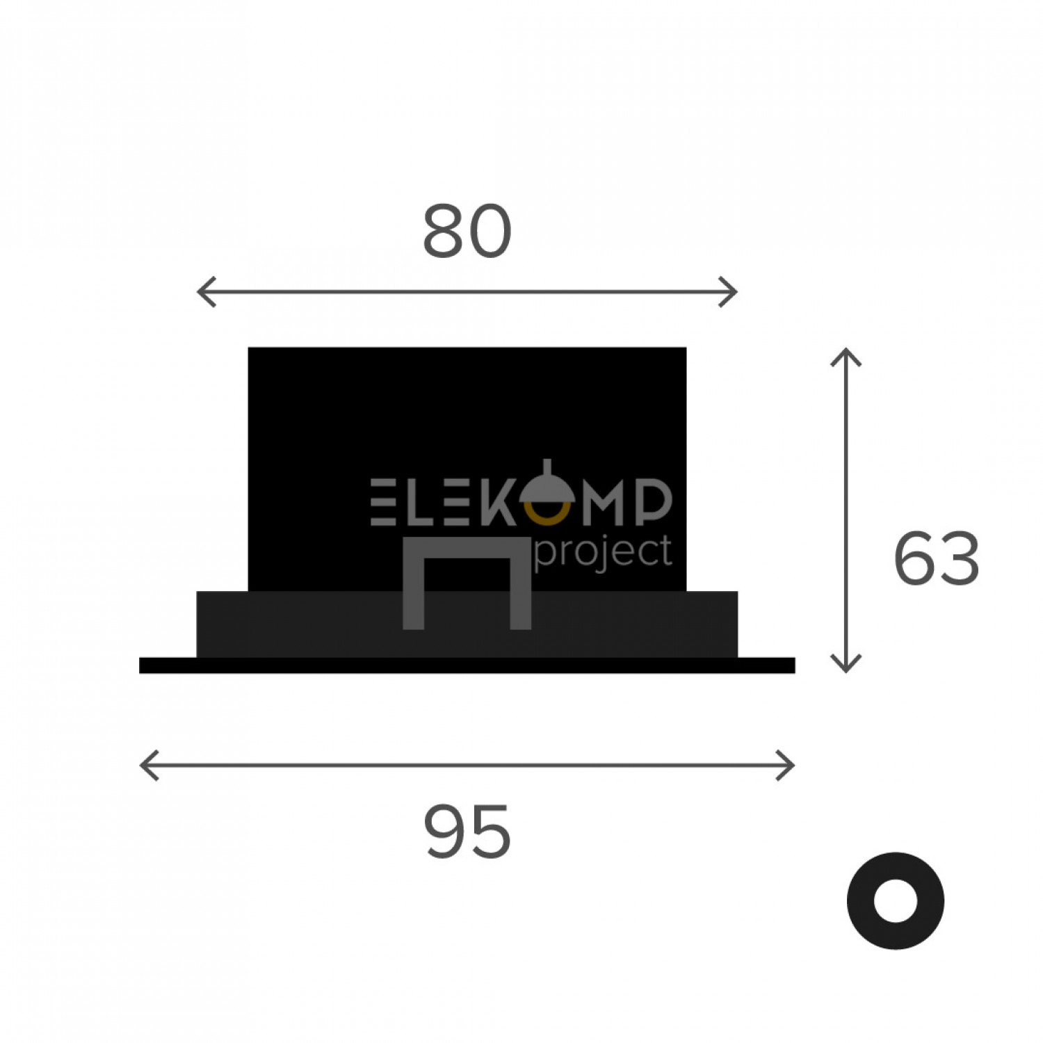 Точечный светильник Elekomp Pro Downlight Premium 12w S 245875