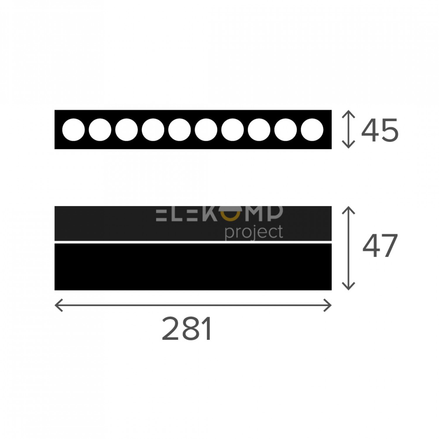 Точковий світильник Elekomp Pro Downlight Premium 24w Line 244583
