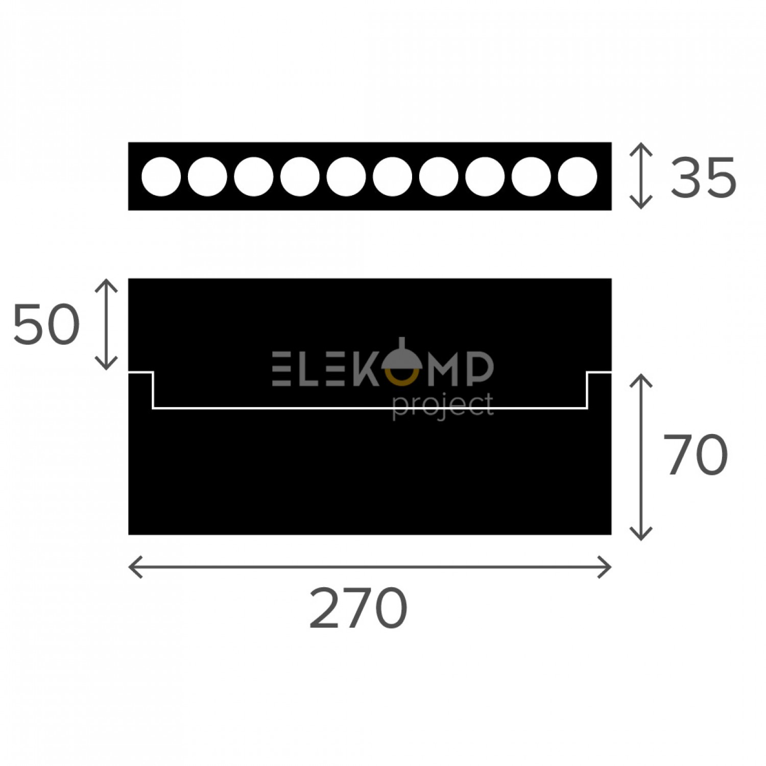 Точковий світильник Elekomp Pro Spot Book 24w S Premium 246785