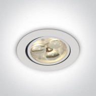 Точковий світильник ONE Light The 3x1W Glass Lens Spots 11103N/W/D/35